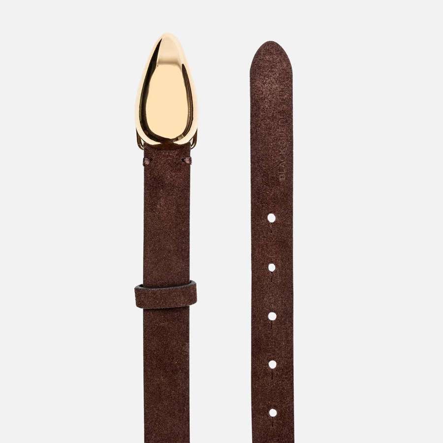 Brown Women Kith Black Suede Studio Bean Belts | 8910-DBGTJ
