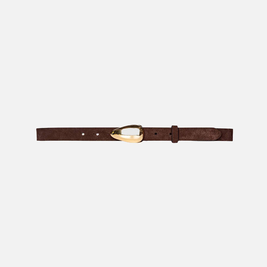 Brown Women Kith Black Suede Studio Bean Belts | 8910-DBGTJ