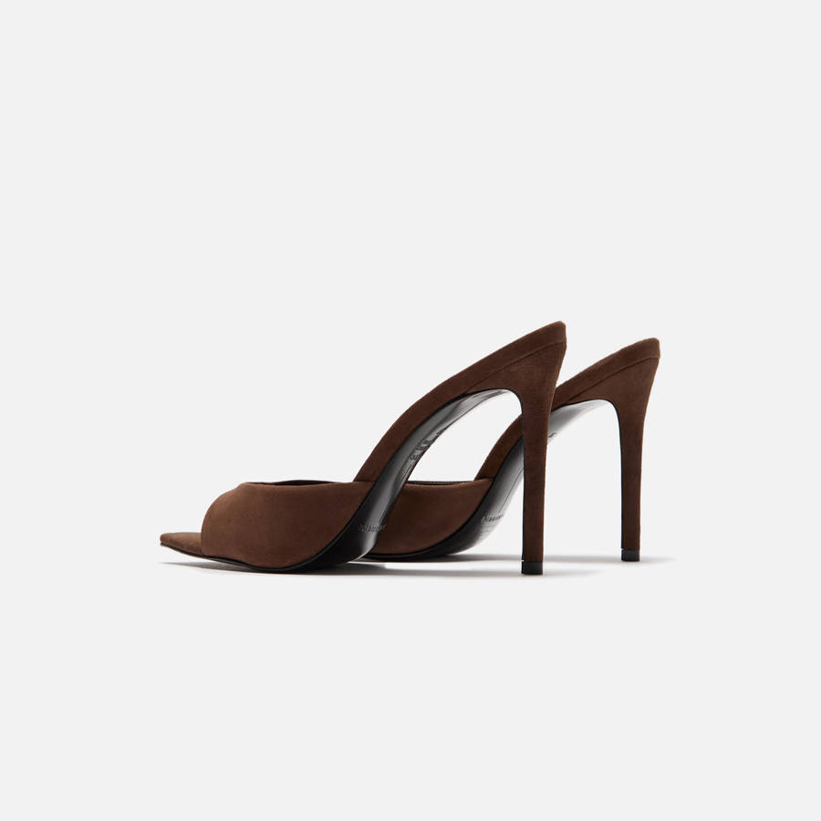 Brown Women Kith Black Suede Studio Brea Suede Mule Heels | 4126-LZHND