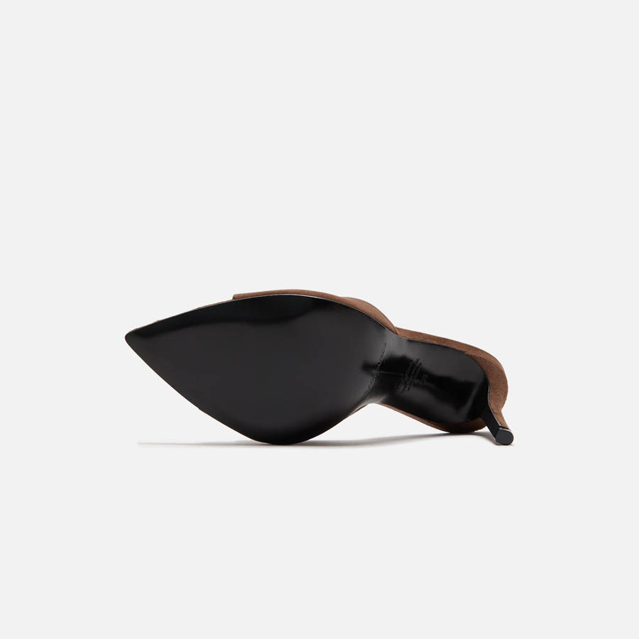 Brown Women Kith Black Suede Studio Brea Suede Mule Heels | 4126-LZHND