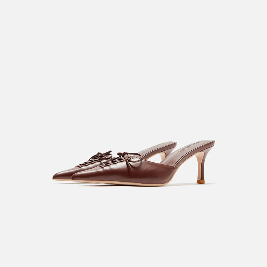 Brown Women Kith Femme LA Louis Slipper Heels | 2534-RTMVE