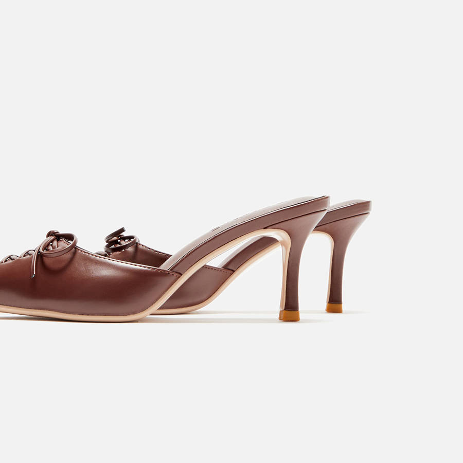 Brown Women Kith Femme LA Louis Slipper Heels | 2534-RTMVE