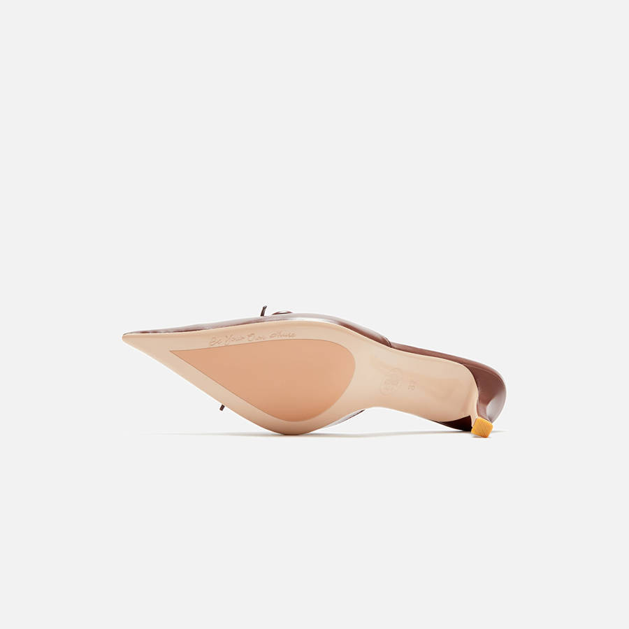 Brown Women Kith Femme LA Louis Slipper Heels | 2534-RTMVE