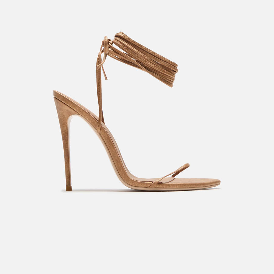 Brown Women Kith Femme LA Soleil Lace Up Heels | 6413-IDJXH