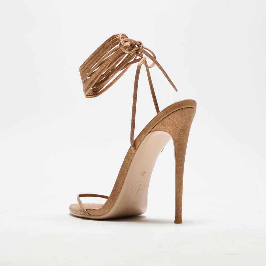 Brown Women Kith Femme LA Soleil Lace Up Heels | 6413-IDJXH