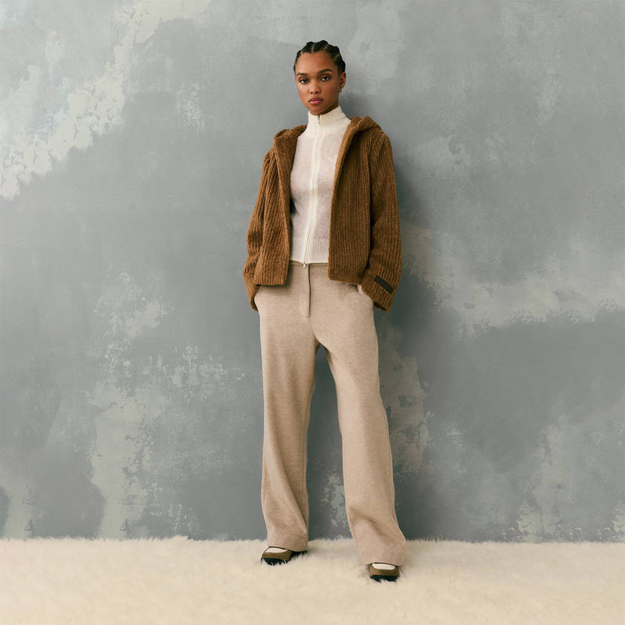 Brown Women Kith Harlyn Hooded Fur Jackets | 1498-AKPQE