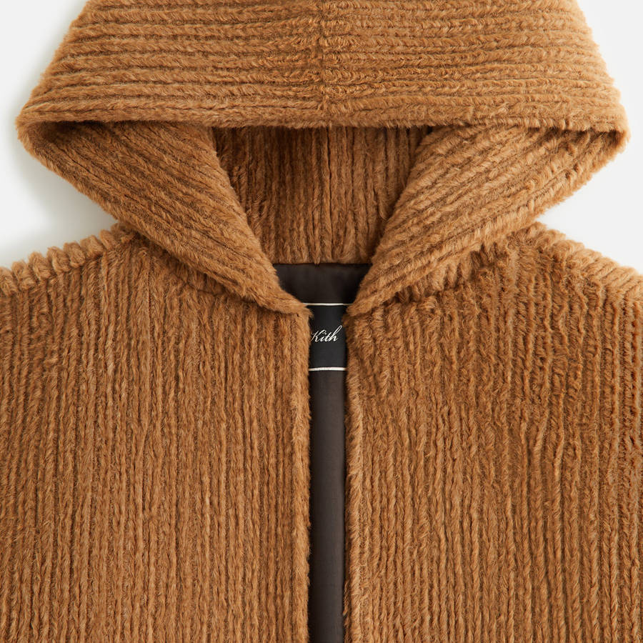Brown Women Kith Harlyn Hooded Fur Jackets | 1498-AKPQE