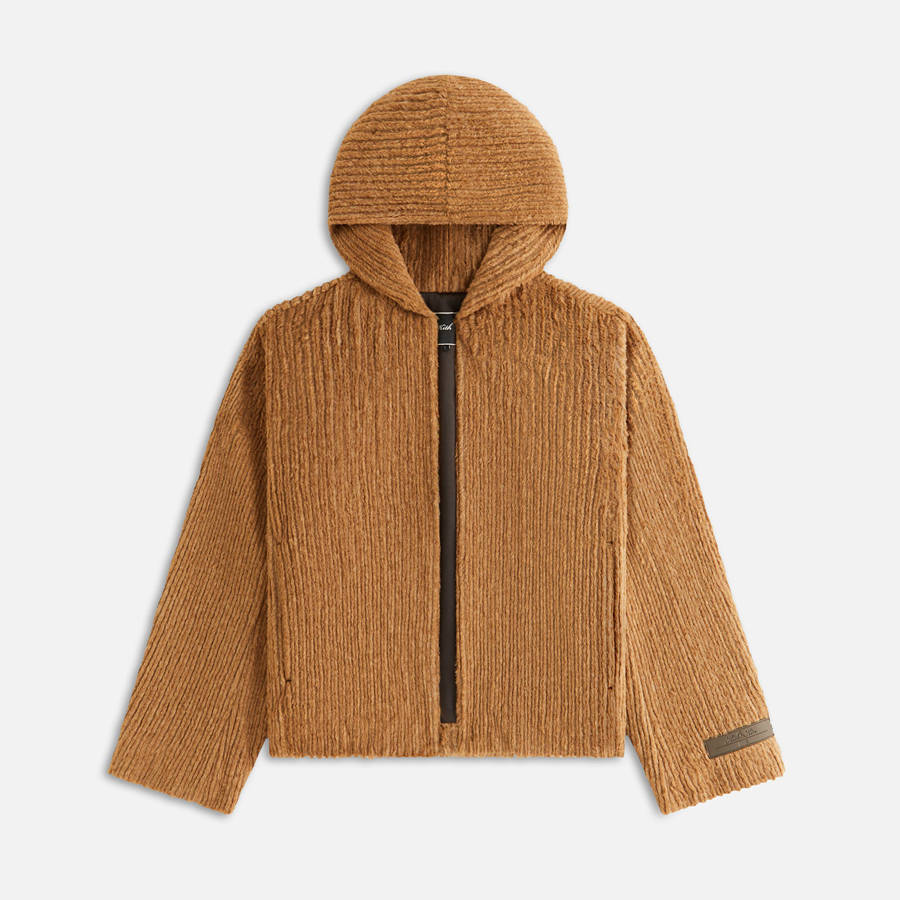 Brown Women Kith Harlyn Hooded Fur Jackets | 1498-AKPQE