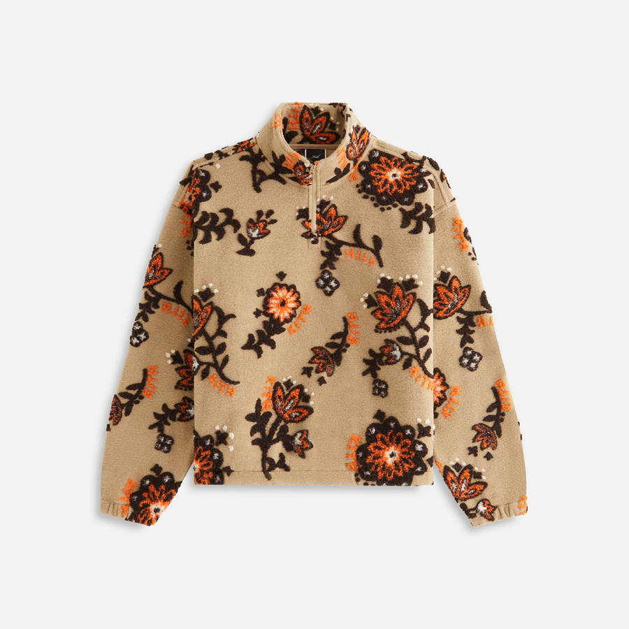 Brown Women Kith Hunter III Paisley Sherpa 1/4 Zip Sweatshirts | 3764-PJFHT