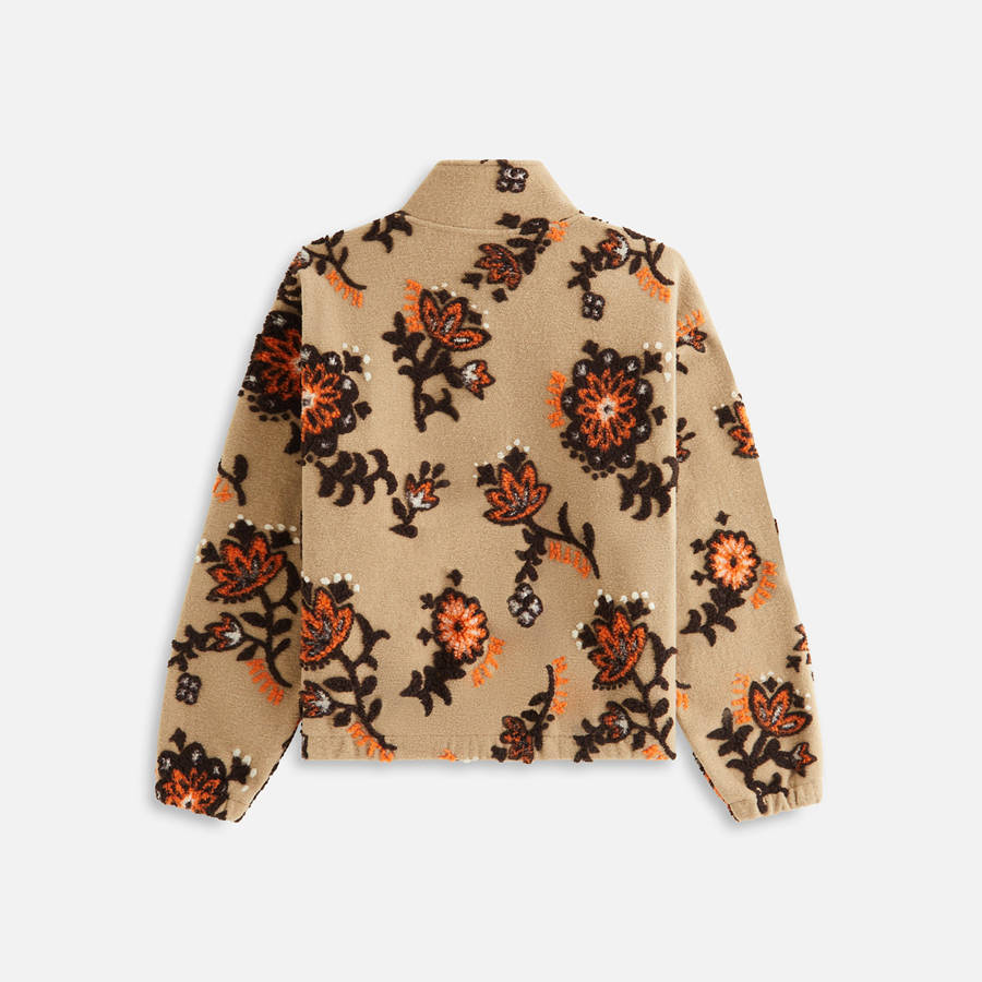 Brown Women Kith Hunter III Paisley Sherpa 1/4 Zip Sweatshirts | 3764-PJFHT