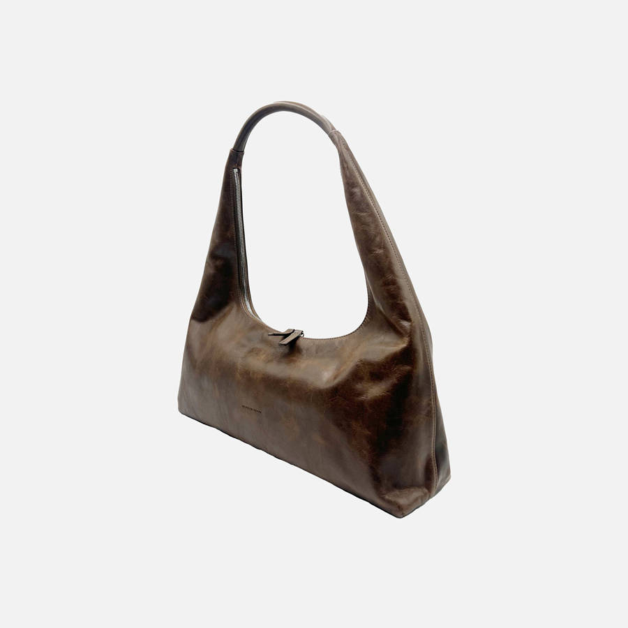 Brown Women Kith Marge Sherwood Hobo Large Shoulder Bags | 8192-YXRKB