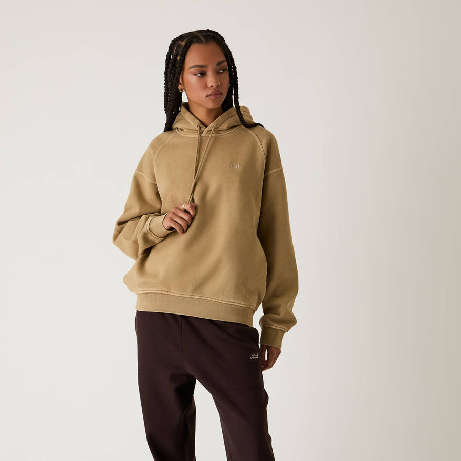 Brown Women Kith Maverick Sueded Hoodie | 2835-ROETL