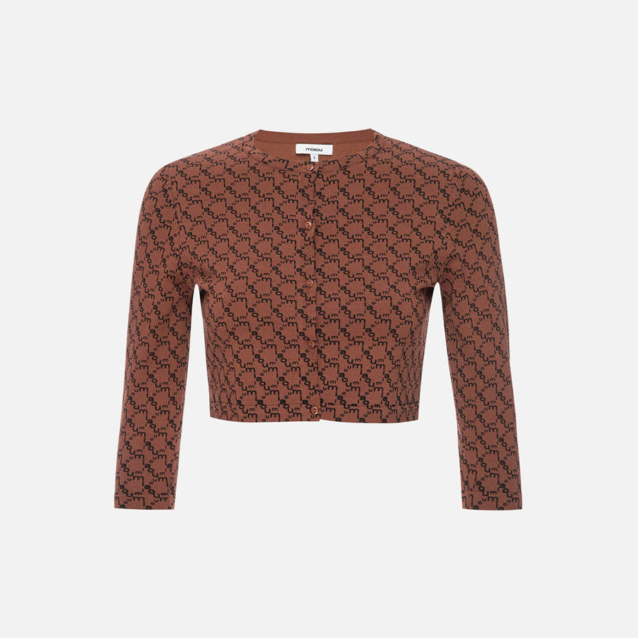 Brown Women Kith Miaou Frida Cardigan Sweaters | 2374-HBUEJ