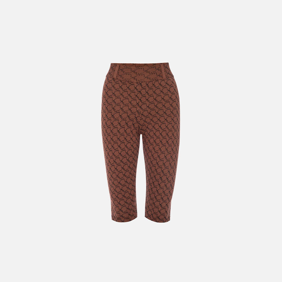 Brown Women Kith Miaou Harley Capri Shorts | 5071-RTGAQ