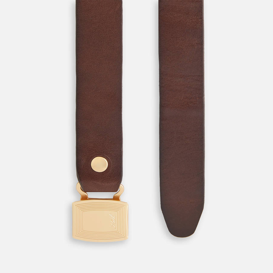 Brown Women Kith Plaque Leather Belts | 6425-NGPXY