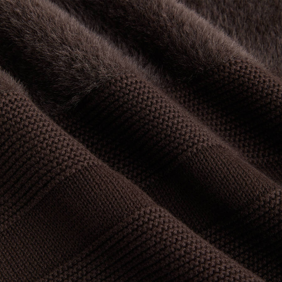 Brown Women Kith Presley Blocked Mohair Zip Sweatshirts | 5783-ULDYB