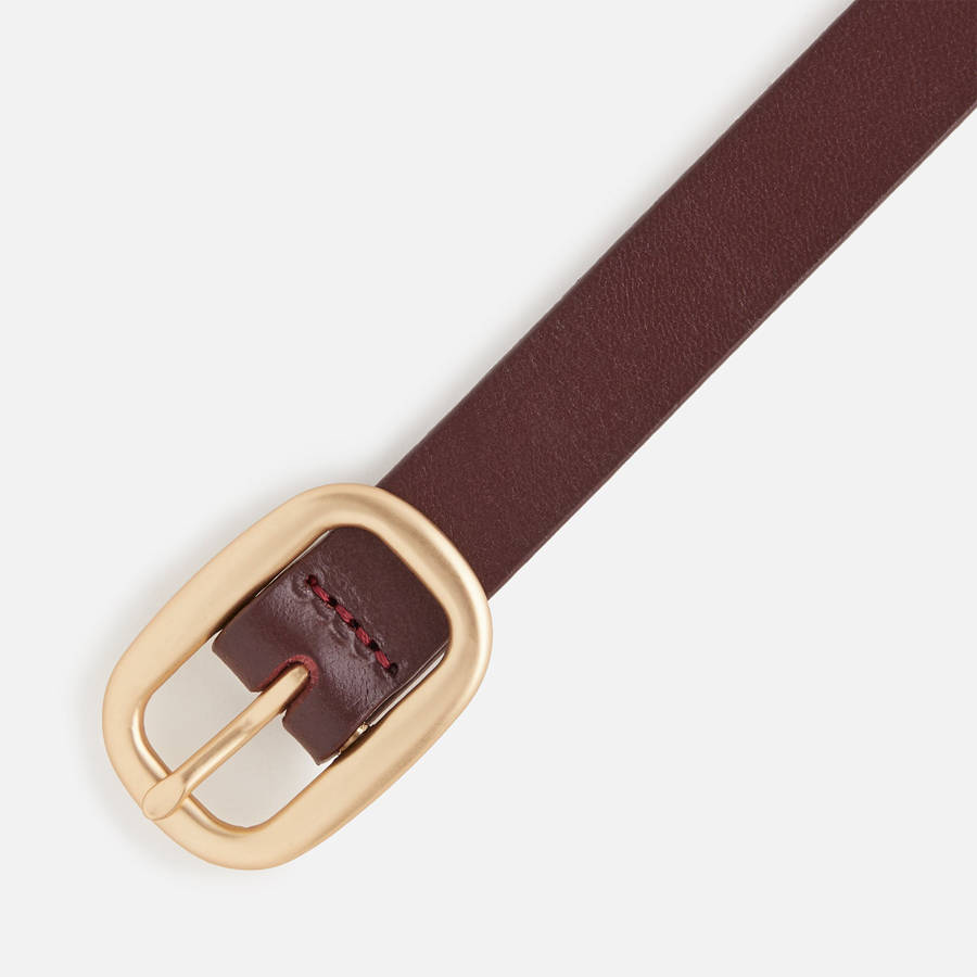 Brown Women Kith Round Buckle Leather Belts | 5406-ZNIUW