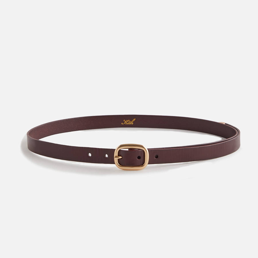 Brown Women Kith Round Buckle Leather Belts | 5406-ZNIUW