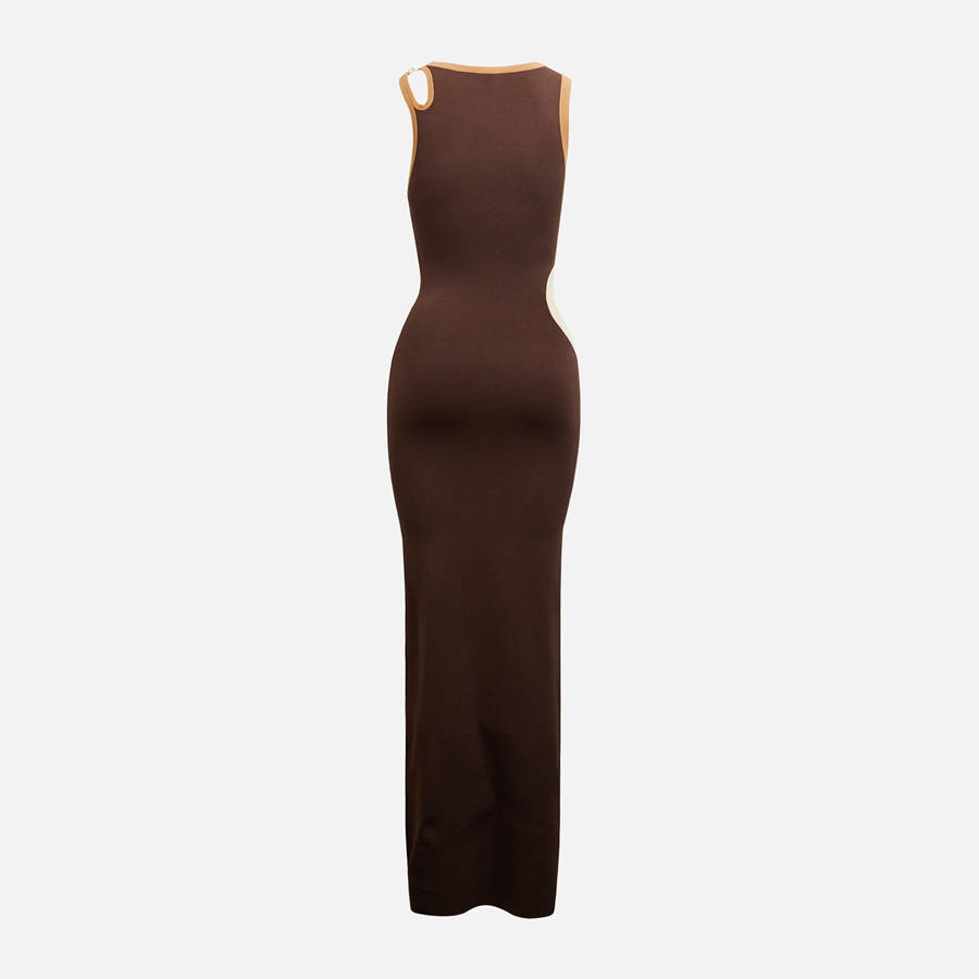 Brown Women Kith SIR Salvador Cut Out Dress | 5728-KDWTP