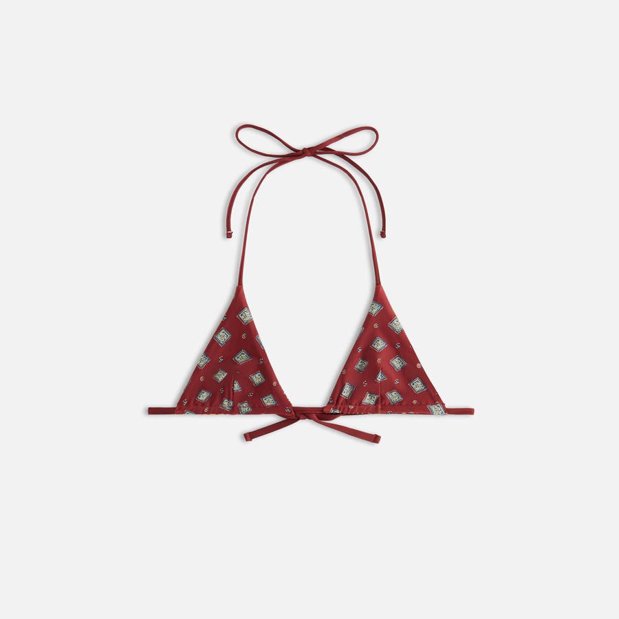 Brown Women Kith Talia II Geo Floral Tie Top Swim | 3790-CRKHZ