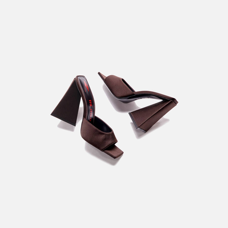 Brown Women Kith The Attico for Devon Mule 115mm Heels | 4357-XKHGO
