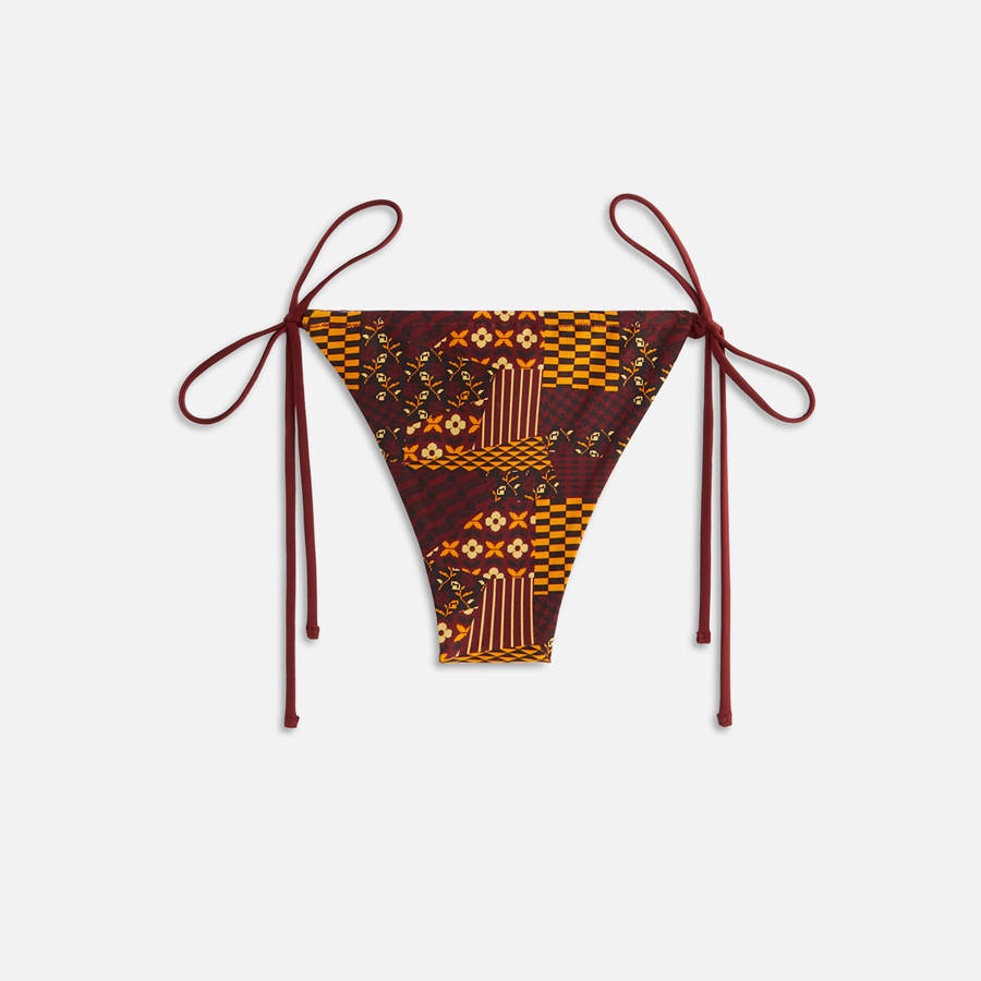 Brown Women Kith Tova Geo Floral Tie Bottom Swim | 9813-SVUIR