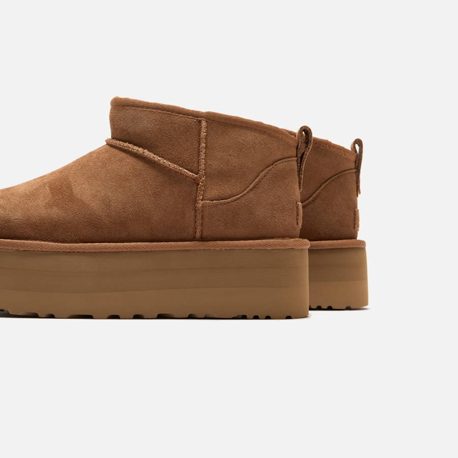 Brown Women Kith UGG WMNS Classic Ultra Mini Platform Boots | 3062-XRMJU