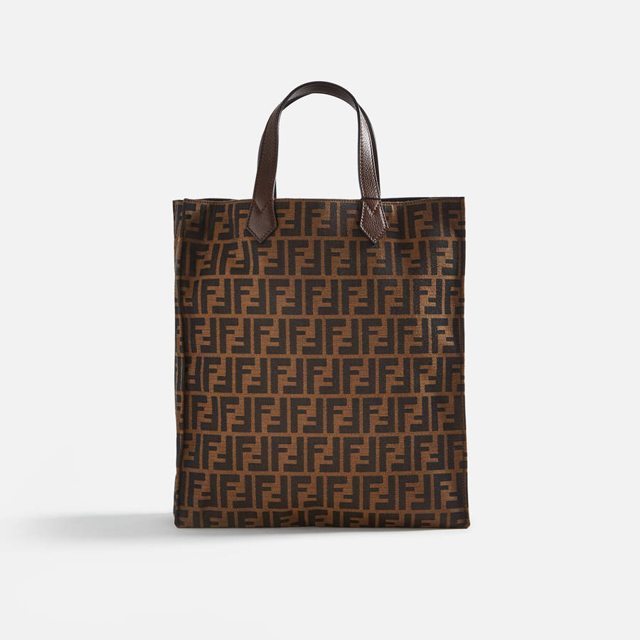 Brown Women Kith WGACA Fendi Zucca Vertical Tote Bags | 2507-LRSEC