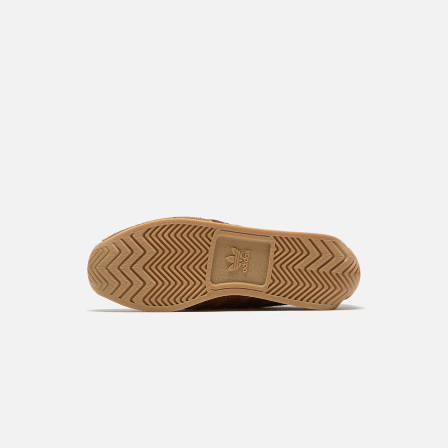 Brown / Cream White Men Kith adidas x SFTM Country OG Sneakers | 0369-TUWQO