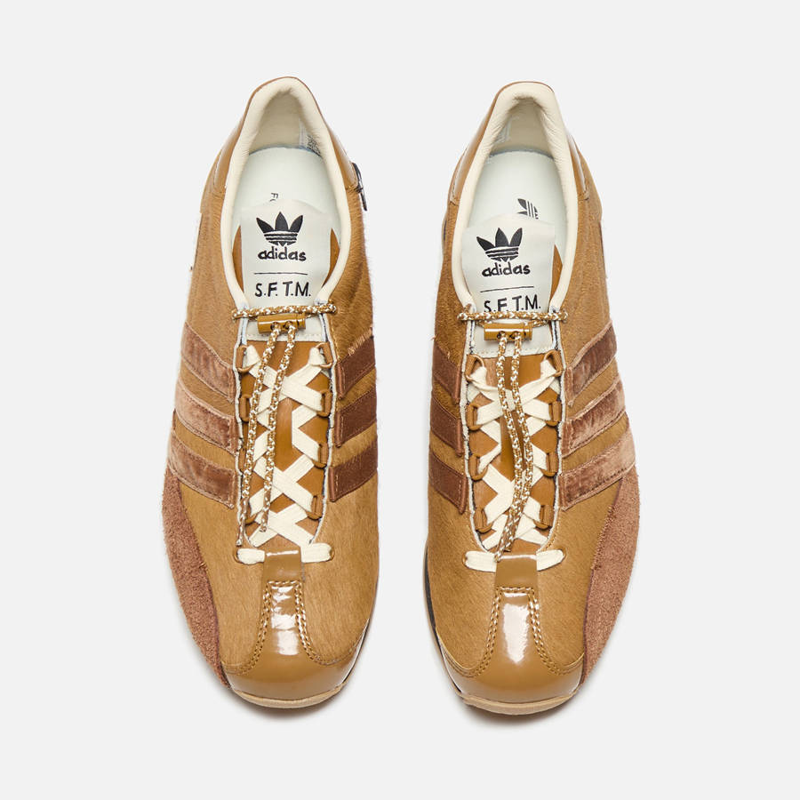 Brown / Cream White Men Kith adidas x SFTM Country OG Sneakers | 0369-TUWQO
