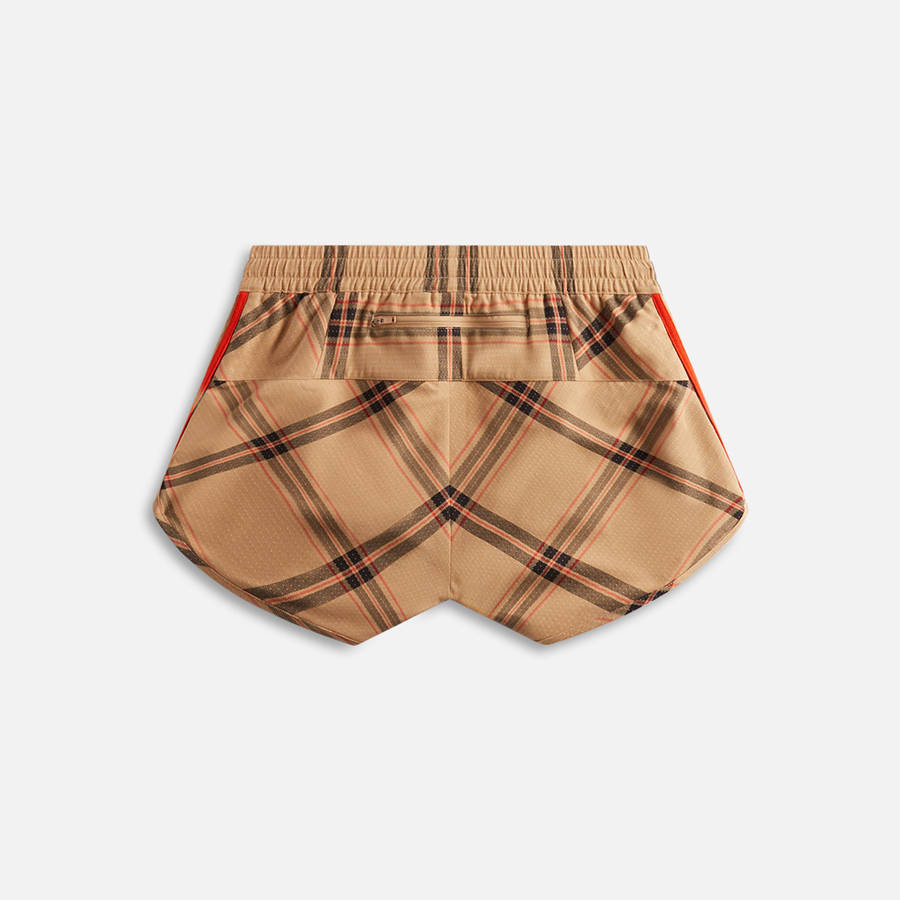Brown / Deep Red Men Kith adidas Originals by Wales Bonner Checkered Shorts | 3765-DVLOQ