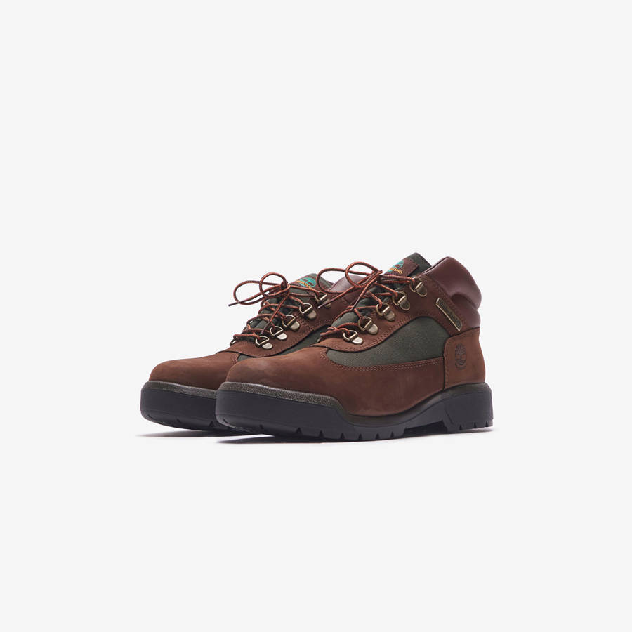Brown / Green Men Kith Timberland Field Boots | 5820-XCQAT