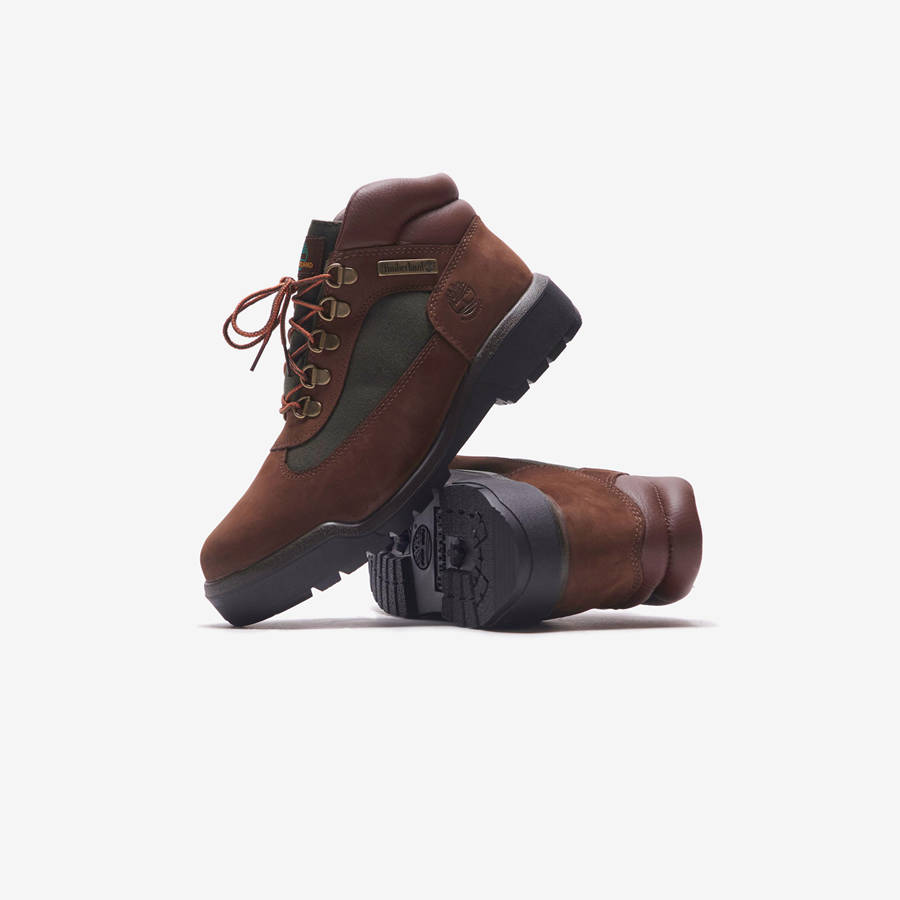 Brown / Green Men Kith Timberland Field Boots | 5820-XCQAT