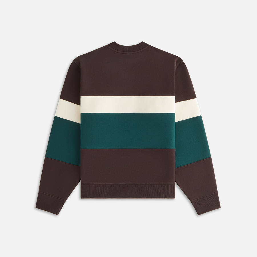 Brown / Green / White Women Kith Ashwin Panelled Crewneck Sweaters | 3948-FWUYM