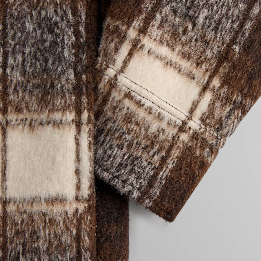 Brown / White Men Kith Plaid Sheridan Shirt Jackets | 4135-YCUBH