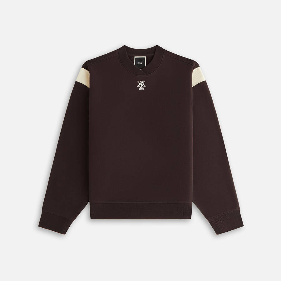 Brown / White Women Kith Asher II Crest Crewneck Sweaters | 2130-OUZKW