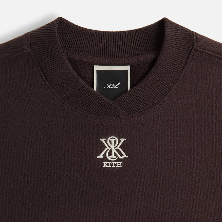 Brown / White Women Kith Asher II Crest Crewneck Sweaters | 2130-OUZKW