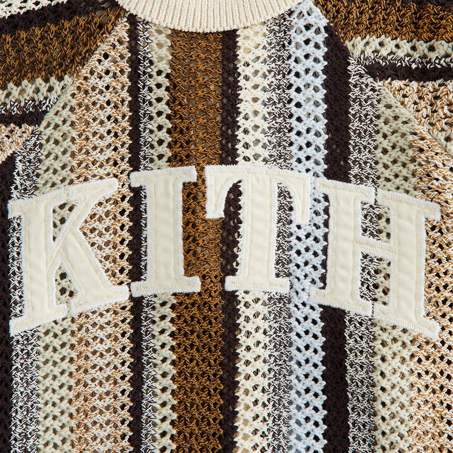 Brown / White Women Kith Emery Crochet Rugby Shirts | 1724-MALHQ
