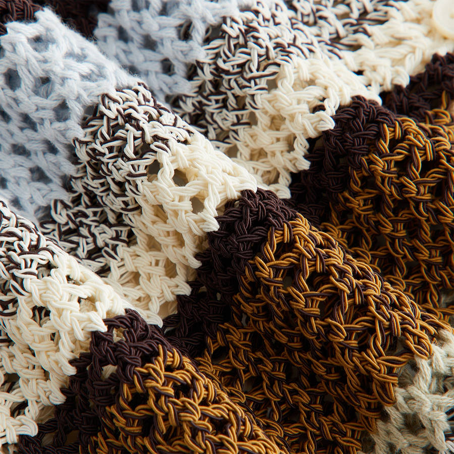Brown / White Women Kith Emery Crochet Rugby Shirts | 1724-MALHQ