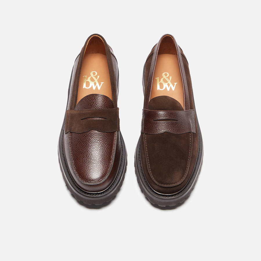 Chocolate Men Kith Blackstock and Weber The Ellis Penny Loafers | 5670-EKTCG