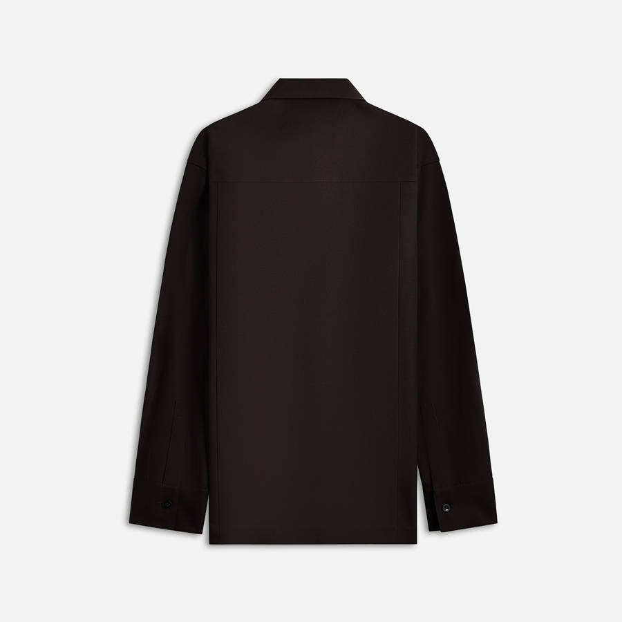 Chocolate Men Kith Jil Sander Sharp Wool Gabardine Shirts | 2697-GMUQS