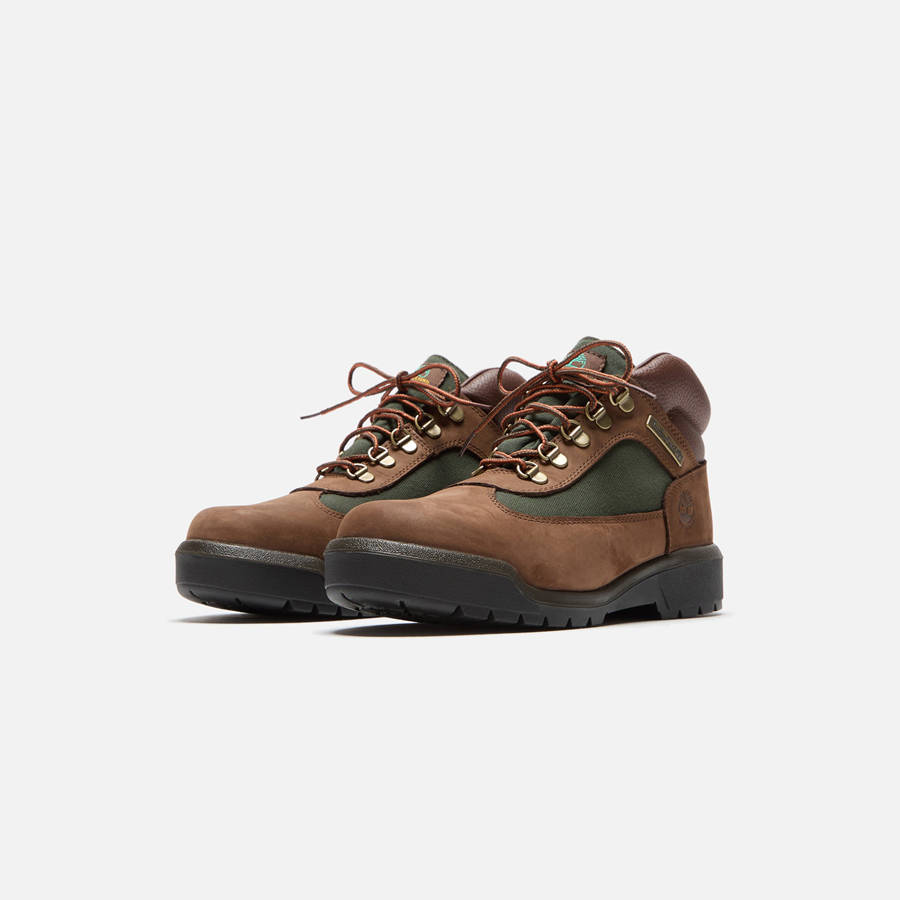 Chocolate Men Kith Timberland Mid Lace-Up Waterproof Field Boots | 3178-IKFXG