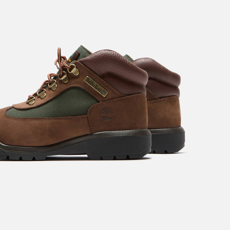 Chocolate Men Kith Timberland Mid Lace-Up Waterproof Field Boots | 3178-IKFXG