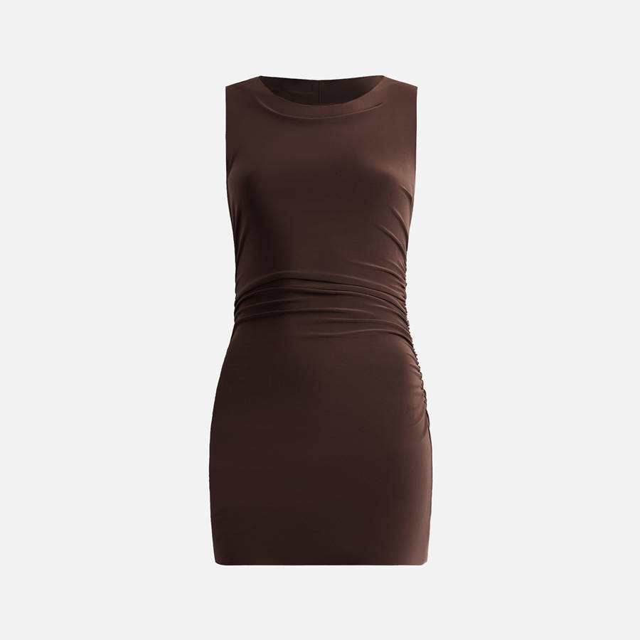 Chocolate Women Kith Norma Kamali Sleeveless Pickleball Mini Dress | 3785-BVZJE