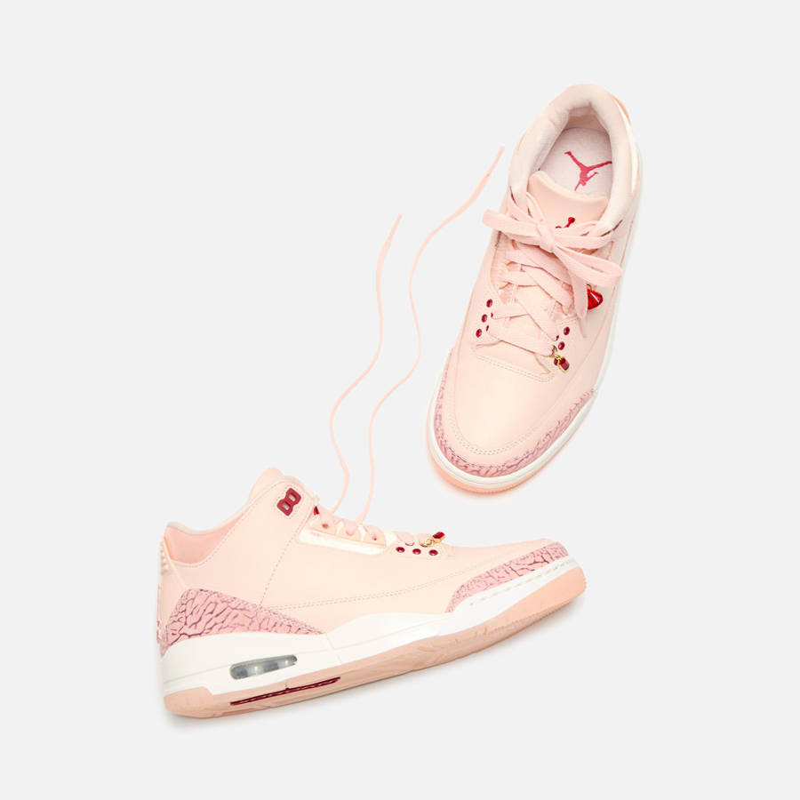 Coral / Red Women Kith Nike WMNS Air Jordan 3 Retro Sneakers | 0639-GHZRW