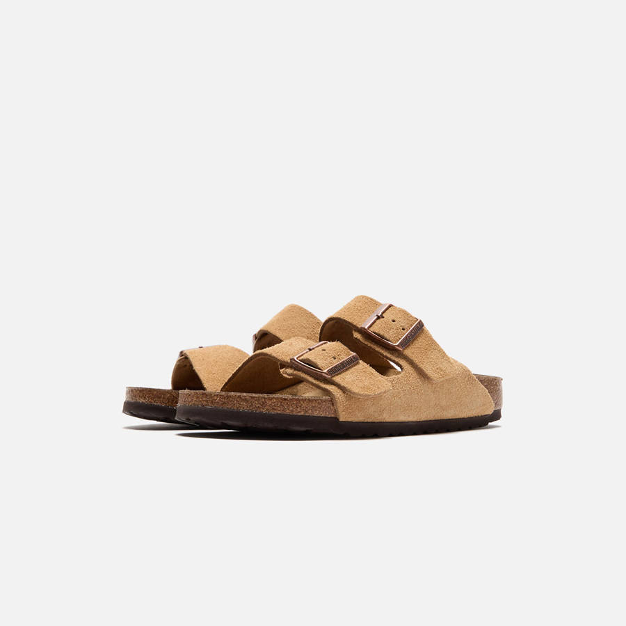 Cream Men Kith Birkenstock Arizona Suede Sandals | 1495-RKWTL