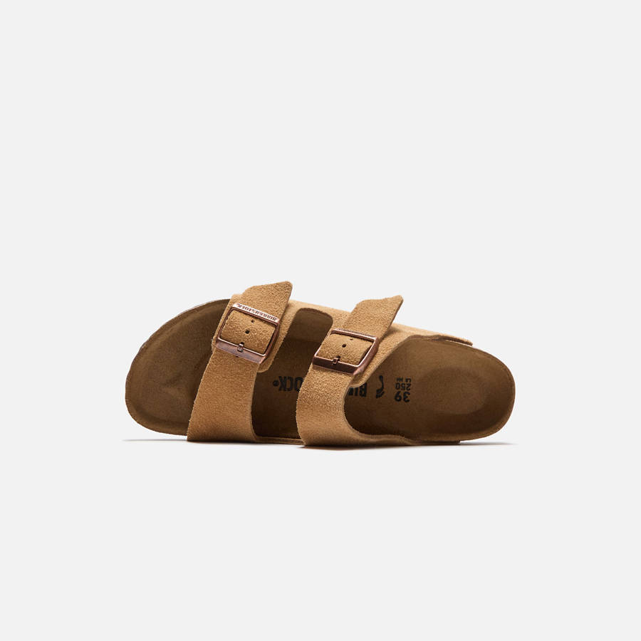 Cream Men Kith Birkenstock Arizona Suede Sandals | 1495-RKWTL