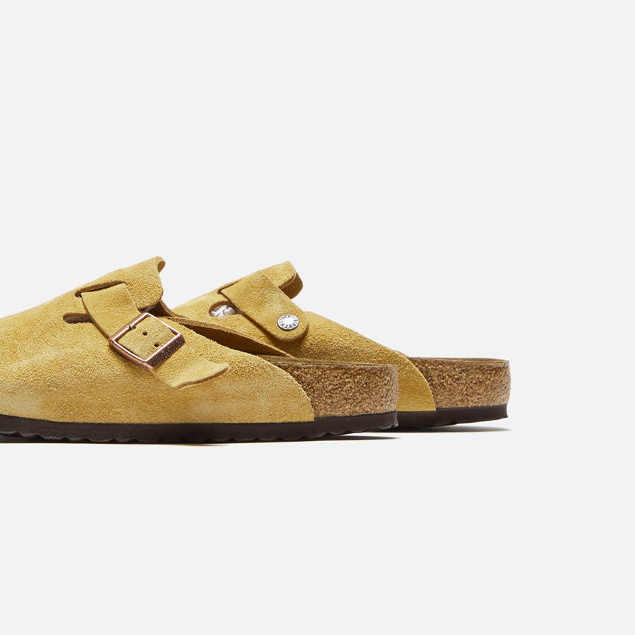 Cream Men Kith Birkenstock Boston Suede Sandals | 1670-UJONQ