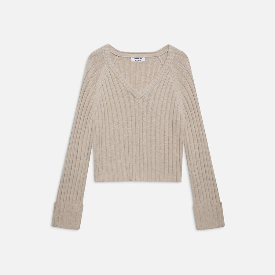 Cream Women Kith Frankies Bikinis Ashton Sweaters | 8541-OULJF
