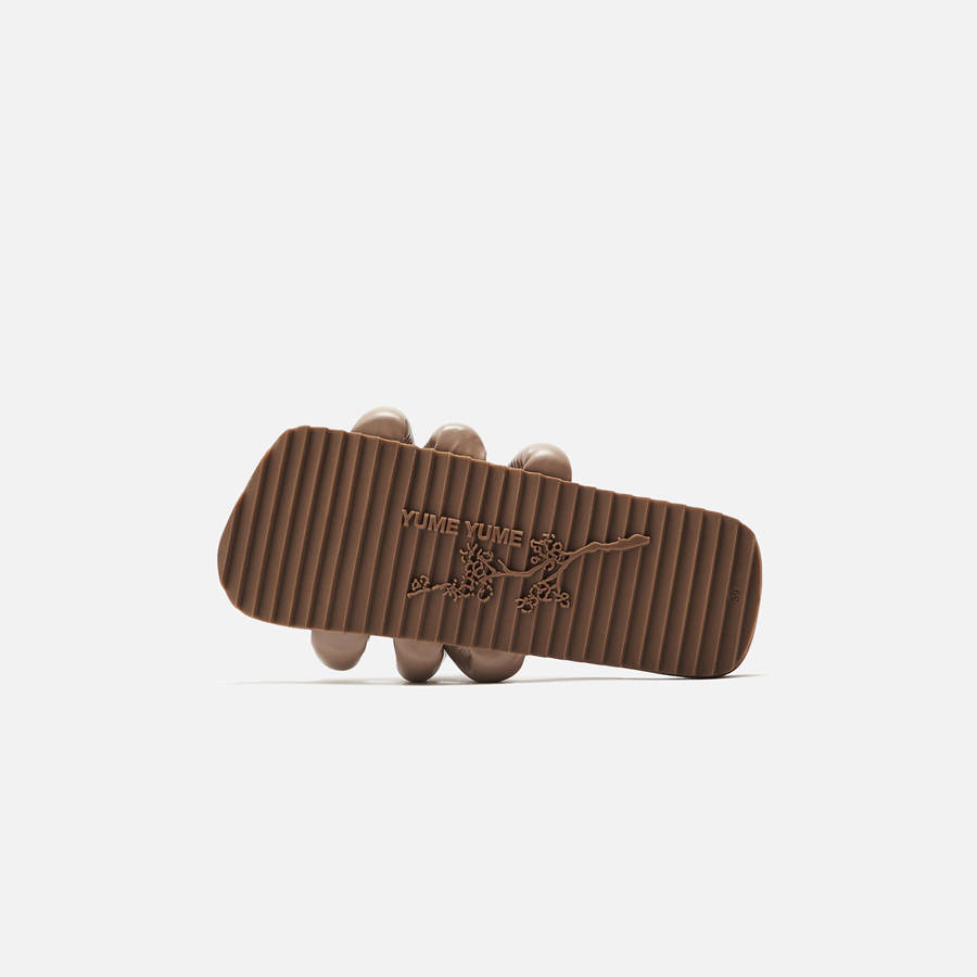 Dark Beige Women Kith Yume Yume Tyre Slide Sandals | 4163-WXDVJ